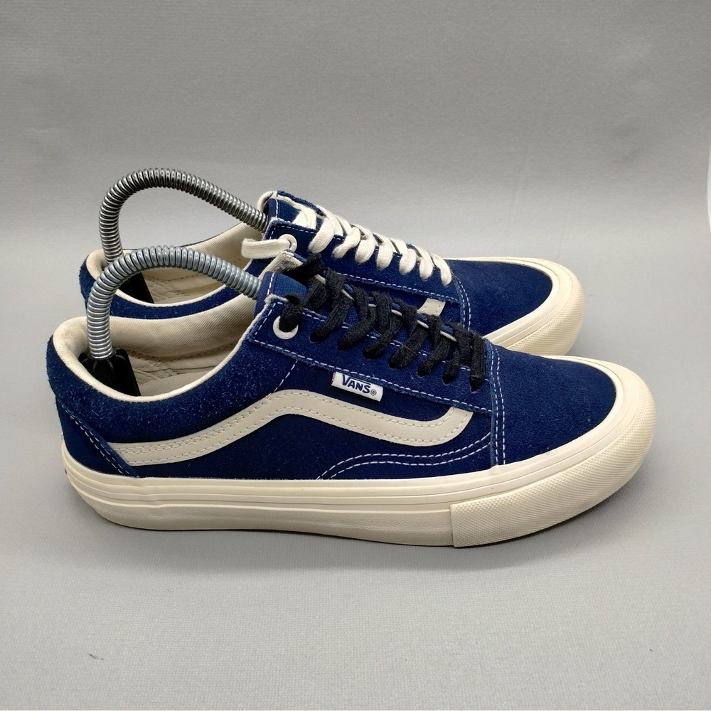 Vans Old Skool Pro Wrapped Blue Suede Skate Shoes Mens Size 7 Low Top Sneakers